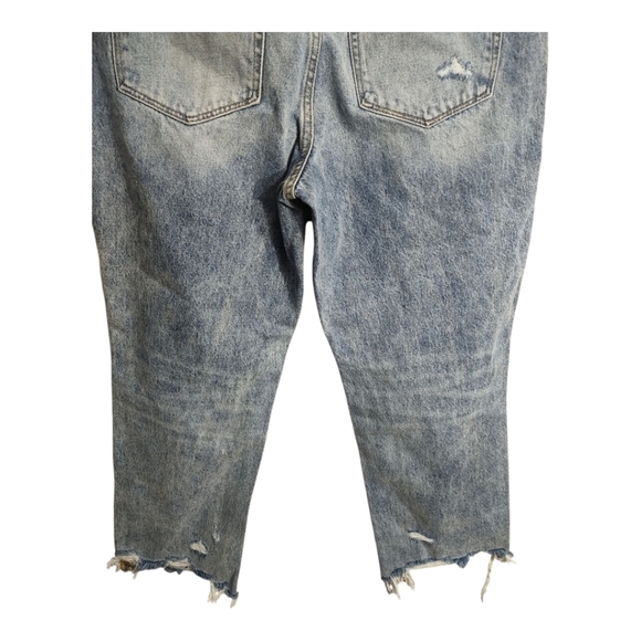 Vervet Blue Melody 90's Vintage High Rise Relaxed Non Stretch Crop Boho Jean 30 - Picture 7 of 10